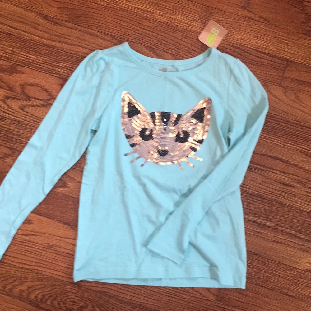 Crazy 8 sequin trim top